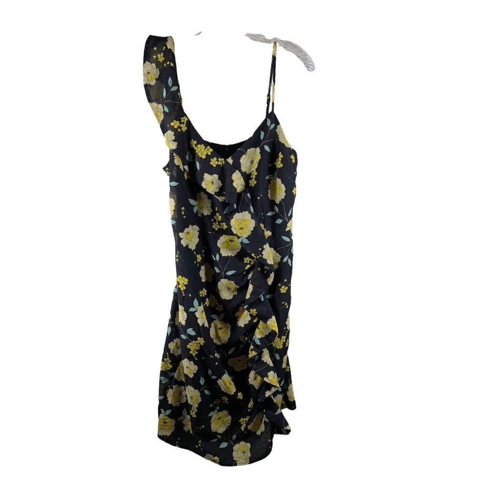 Cupcakes And Cashmere Ariadne Slub Chiffon Asymmetric Dress Ruffle Detail Size 6 View 4